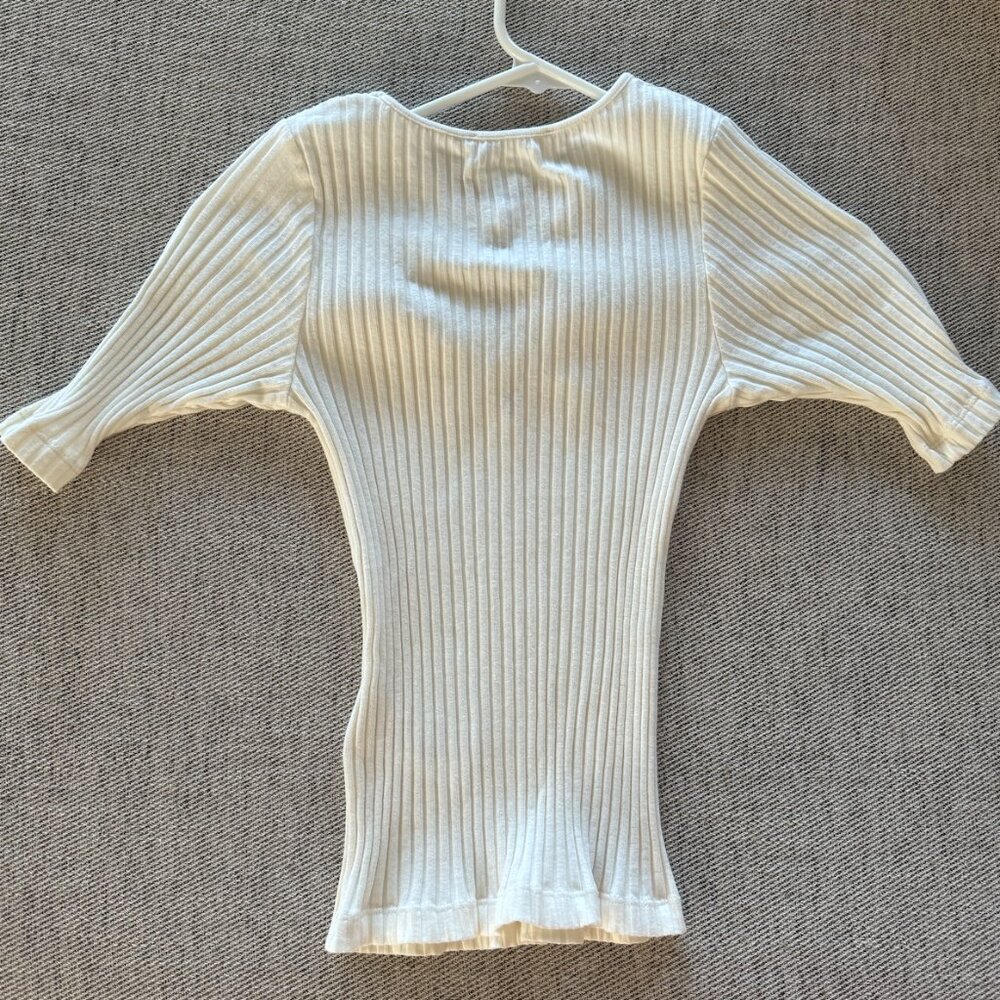BA&SH Massiva Ribbed Keyhole Top - Picture 6 of 9
